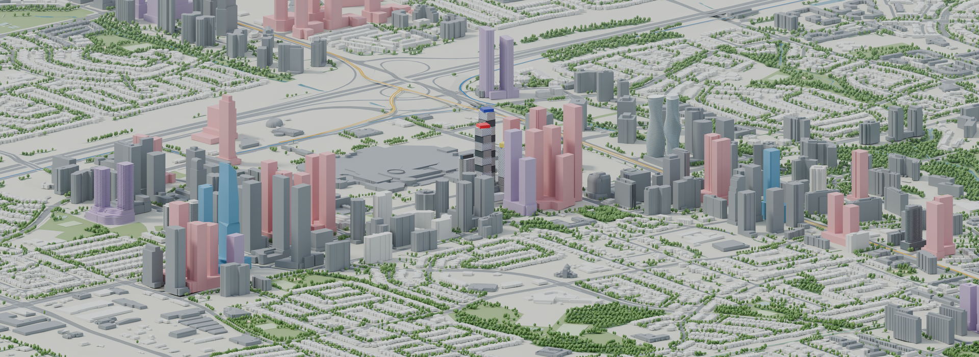 Downtown retained development panorama