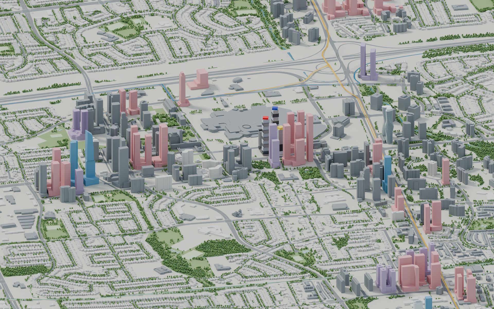 Downtown retained development scenario